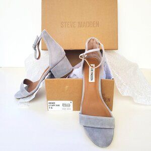 Steve Madden Irenee gray suede block heels - Like New With Box